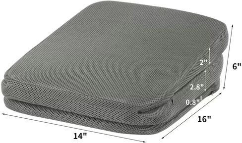 HOMBYS Adjustable Car Booster Seat for Short Drivers, 3 Heights for Different People to Raise The Height, Breathable & Supportive Car Seat Cushion Pad for Lower Back Pain Relief in Saudi Arabia