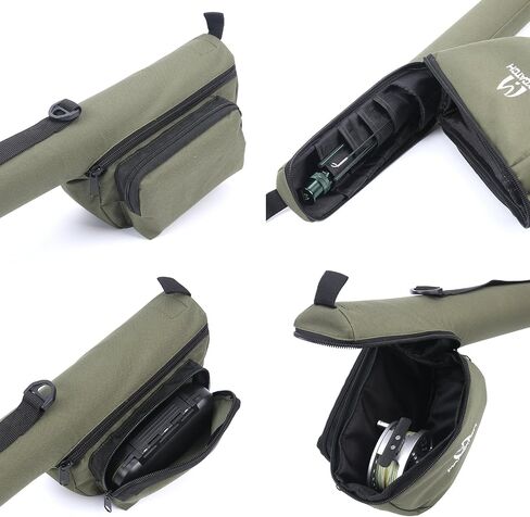 MAXIMUMCATCH Fly Fishing Rod Case with Reel Pouch, Complete Protection Bag, 9FT 2/4 Pieces Rod, Single (Gray, 9' 4sec) in Kuwait