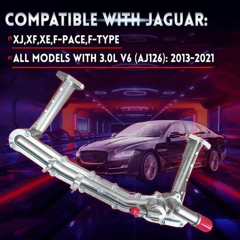 LR109401 LR122710 LR041788 ترقية المعدن الخلفي المبرد سخان المياه الأنابيب أنبوب أنبوب مشعب متوافق مع جاكوار لاند روفر 3.0L V6 2013-2021 يستبدل AJ814053، LR075991، LR087558 in Kuwait