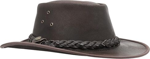 SideWinder Austrailian Genuine Leather Western Style Cowboy Hat Wide Brim Real Water Resistant Outback Vintage in Saudi Arabia