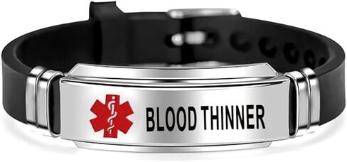 Red Medical Alert ID Bracelet Emergency First Aid Laser Engraved Health Alert Adjustable Silicone Wristband Bracelet in Saudi Arabia