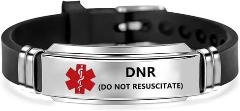 Red Medical Alert ID Bracelet Emergency First Aid Laser Engraved Health Alert Adjustable Silicone Wristband Bracelet in Saudi Arabia