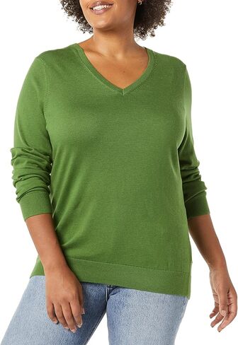 Amazon Essentials Women's Classic-Fit Lightweight Long-Sleeve V-Neck Sweater (Available in Plus Size) in Saudi Arabia