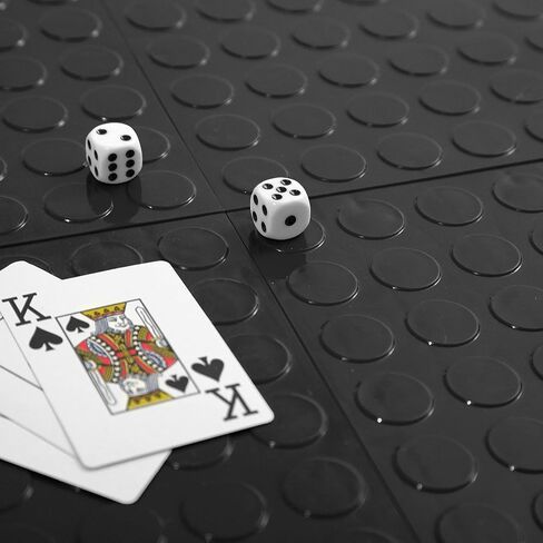 FlooringInc's Nitro 12"x12" Snap-Together Garage Flooring Tiles, Non-Slip Interlocking Plastic Garage Floor Mat, Garage Organization & Garage Storage, Coin Pattern, Gunmetal, 52 Tiles, 52 Sq/Ft in Kuwait