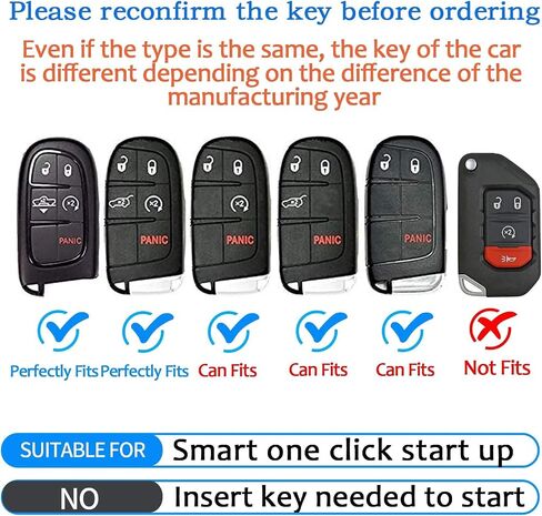 غطاء مفتاح Tukellen لسيارة Jeep Key Fob خاص ناعم من مادة TPU غطاء مفتاح متوافق مع Grand Cherokee Renegade Chrysler Dodge RAM Journey Dart Fiat Durango Challenger Key Shell (أحمر) in Kuwait