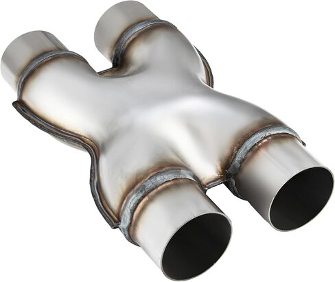 YITAMOTOR أنبوب X من الفولاذ المقاوم للصدأ مقاس 2.5 بوصة مزدوج إلى 2.5 بوصة موصل محول عادم مزدوج، أنبوب X متقاطع 2 1/2 بوصة، القطر الداخلي 2.5 بوصة، الطول الإجمالي 12 بوصة، عالمي، ملحوم in Saudi Arabia