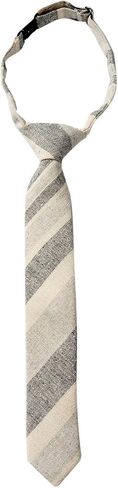 Boys Striped Tie Pre-Tied Kids Necktie Age 1-12 Adjustable Woven Cotton Church Wedding School Graduation in Saudi Arabia
