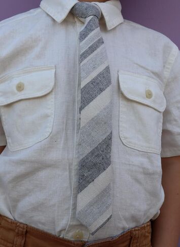 Boys Striped Tie Pre-Tied Kids Necktie Age 1-12 Adjustable Woven Cotton Church Wedding School Graduation in Saudi Arabia