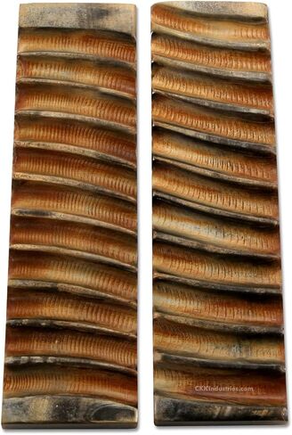 Buffalo Horn Handle Scales - (Impala Jigged) - (Wine Red) - (5.0 x 1.50 x 0.375) in Saudi Arabia
