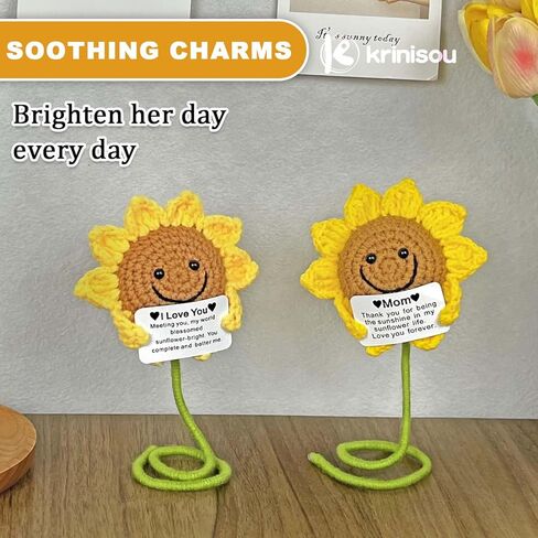 هدية عباد الشمس الكروشيه، أحبك هدايا لصديقتها، هدية عيد ميلاد رومانسية للزوجة من الزوج، ذكرى زواج لطيفة، أفكار هدايا عيد الحب لعيد الميلاد قطعة واحدة in Kuwait