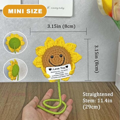 هدية عباد الشمس الكروشيه، أحبك هدايا لصديقتها، هدية عيد ميلاد رومانسية للزوجة من الزوج، ذكرى زواج لطيفة، أفكار هدايا عيد الحب لعيد الميلاد قطعة واحدة in Kuwait