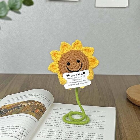 هدية عباد الشمس الكروشيه، أحبك هدايا لصديقتها، هدية عيد ميلاد رومانسية للزوجة من الزوج، ذكرى زواج لطيفة، أفكار هدايا عيد الحب لعيد الميلاد قطعة واحدة in Kuwait