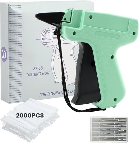 2006 Pcs Tagging Gun for Clothing,Retail Price Tag Attacher Gun Kit with 5 Steel Needles and 2000 Pcs 2" Standard Plastic Barbs Fasteners for Clothes Store Warehouse Garage Yard Sale in Saudi Arabia
