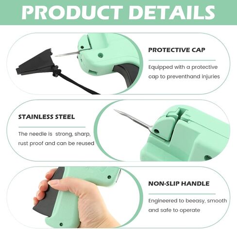 2006 Pcs Tagging Gun for Clothing,Retail Price Tag Attacher Gun Kit with 5 Steel Needles and 2000 Pcs 2" Standard Plastic Barbs Fasteners for Clothes Store Warehouse Garage Yard Sale in Saudi Arabia