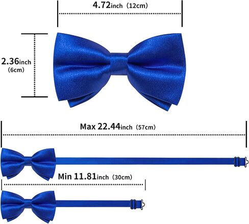 DiBanGu Men Ties Bowtie Set Satin Necktie Bow Tie and Pocket Square Cufflink Set for Men with Silver Tie Clip in Saudi Arabia