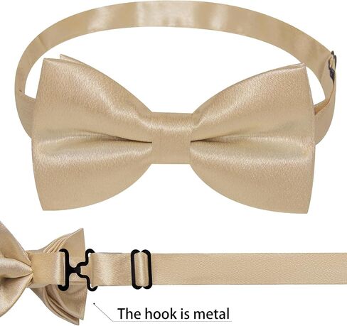 DiBanGu Men Ties Bowtie Set Satin Necktie Bow Tie and Pocket Square Cufflink Set for Men with Silver Tie Clip in Saudi Arabia