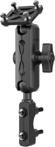 TUSITA Motorcycle GPS Mount Brake Clutch Reservoir Compatible with Garmin Montana, Zumo XT GPS -, Double Socket Arm - B Size Medium in Saudi Arabia