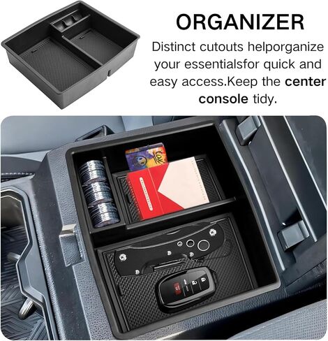 for 2024 Tacoma Centre Console Organizer - Armrest Box Storage Tray Tidy And Simplify Car Centre Console Perfect for 2024 Toyota Tacoma Accessories (4th gen) in Saudi Arabia