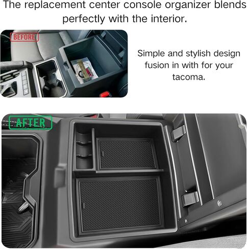for 2024 Tacoma Centre Console Organizer - Armrest Box Storage Tray Tidy And Simplify Car Centre Console Perfect for 2024 Toyota Tacoma Accessories (4th gen) in Saudi Arabia