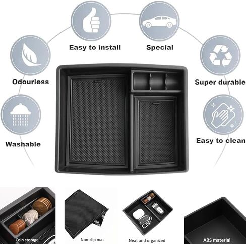 for 2024 Tacoma Centre Console Organizer - Armrest Box Storage Tray Tidy And Simplify Car Centre Console Perfect for 2024 Toyota Tacoma Accessories (4th gen) in Saudi Arabia
