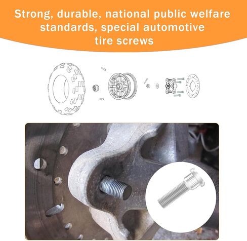 5 قطع براغي محور عجلة السيارة، M12 x 1.5 مسامير تثبيت فولاذية متعددة الوظائف، OEM 90942-05009/90942-02049 ملحقات التعديل، متوافقة مع تويوتا كامري كورولا (فضي) in Kuwait