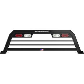 Magnum Low Pro Lighted Headache Rack | Fits 2020 to 2023 GM 2500+ Heavy Duty | Easy Install