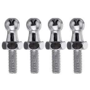 Ball Studs Bolt Screw Thread M6 10mm Replacement Stainless Steel Universal Studs Lift Support Gas Strut Ball Joint Thread End Fitting, 4 Pieces