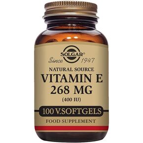 Solgar Vitamin E 268 mg (400 IU), 100 Vegetarian Softgels - Natural Antioxidant, Skin & Immune System Support - Naturally-Sourced Vitamin E - Non-GMO, Vegan, Gluten Free, Dairy Free - 100 Servings