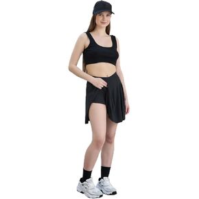 Women's Athletic Skirts with Shorts- Athletic High-Waist Pleated Skater-Tennis-Golf Skirt with Built-in Shorts
