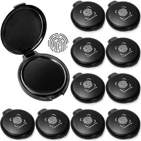 WUWEOT 10 عبوات من وسادات حبر بصمات الأصابع، وسادة ختم بصمة الإبهام السوداء الصغيرة، سهلة الغسل، مجموعة بصمات الإبهام المحمولة لمستلزمات كاتب العدل، تحديد هوية إنفاذ القانون، بطاقات بصمات الأصابع، استخدام الشرطة في المنزل والمكتب in Kuwait