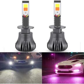 Strobe Flash LED Bulbs White H1 Super Bright Fog Light or Daytime Running Driving Lights (DRL Lamps) Replacement for Cars,Trucks, SUVs, Vans