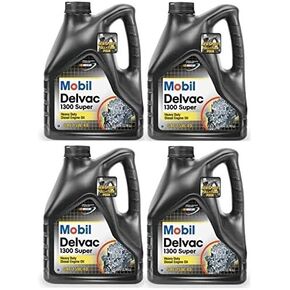Mobil 1 112786 Delvac 1300 Super 15W-40 Diesel Engine Oil - 4 Gallon Pack