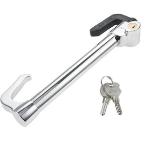 Universal Steering Wheel Brake Lock, Anti-Theft Steering Wheel Lock Bar with 2 Keys, Retractable Security Double Hook Stainless Steel Car Clutch Pedal Lock for Cars Trucks Vans and SUVs