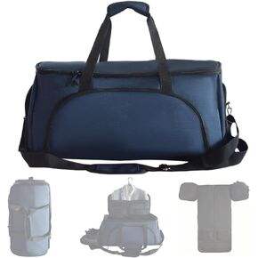 Convertible Duffle Garment Bag, 4 in 1 Garment Bag with Shoulder Strap, Garment Duffle Bags for Travel, Carry on Garment Duffel Bag for Men, Foldable Duffel Suit Bag for Business, Light Grey
