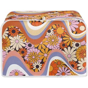 Aztec Blue Dolphins 2-Slice Toaster Cover for Women Polynesian Tribal Style Kitchen Appliance Cover Stain Resistant Kitchen Accessories Decorative Toaster Protector