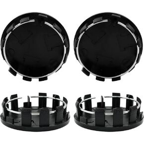 4 Pcs 54mm/2.13 Inch Wheel Center Hub Caps Mini Tyre Center Caps Cover for Car (Black)