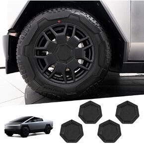 Wheel Caps for Tesla Cybertruck, 4 PCS Full Coverage Center Wheel Covers for Tesla Cybertruck, Accessories for Tesla Cybertruck, Easy Snap-On Installation - Protects Against Rocks, Mud, and Dust