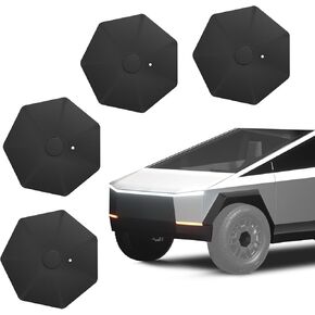 PC+ABS Wheel Center Caps for Cybertruck,4pcs Matte Black Wheel Caps, Anti-Rust Cybertruck Decor,Seamlessly Match Cybertruck hub Center Cap,Cybertruck Accessories