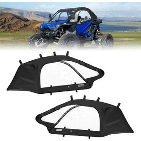 KEMIMOTO PRO R Upper Doors Fit with Side Mirrors and Windshields, Compatible with Polaris RZR PRO R 2022-2024 Upper Windows Soft Cab Enclosures New Zipper Side Windshield - 2 Seater