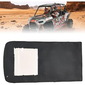KEMIMOTO Soft Waterproof Roof Compatible with Polaris RZR XP 4 1000 / Turbo S 4/900 4 Models Up to 2023, Durable 1680D Oxford Fabric UTV Sunshade Soft Top, Black Canvas Roof for 4-Seater