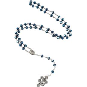 Blue Rosary Beads Catholic For Women Men,Blessed Rosary Necklace,Rosarios Catolicos Para Mujer,Pardon Crucifix Holy Soil Medal Rosaries Catholic,La Cruz Del Perdon Catolica,Crucifijos Catolicos