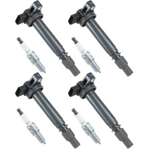 AUTOKAY Ignition Coil & Platinum Spark Plug for Toyota Tacoma 2001-2004 Set of 4 Coils Replacement UF323 C1305 90919-0223