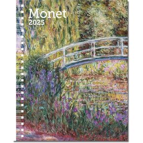 Monet Weekly Engagement Calendar 2025, Planner 6.5" x 8.5" Spiral Bound