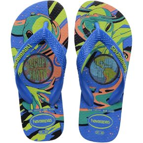 Havaianas Kids Top Holographic Flip Flops - Kids' Alien Holographic Sandal - Blue Star, 3Y/4W big kid in Kuwait