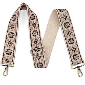 LVYOUME Bag Strap Silver Hardware 2" Wide Replacement Crossbody Straps Adjustable Shoulder Strap Extra Long Bag Strap for Crossbody Handbags