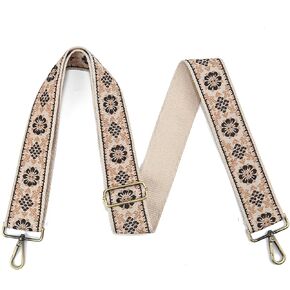 LVYOUME Bag Strap Silver Hardware 2" Wide Replacement Crossbody Straps Adjustable Shoulder Strap Extra Long Bag Strap for Crossbody Handbags