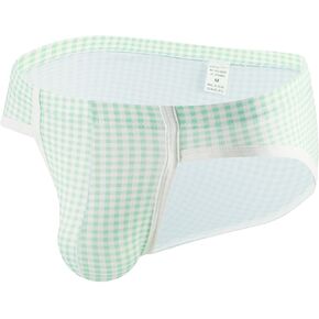Men's Low Rise Plaid Briefs G String Bikini Briefs