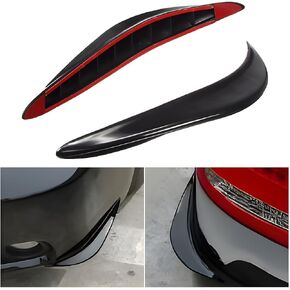 2PCS Anti-Collision Car Bumper Guard Strip, Anti-Scratch Vehicle Protector Trim, Curved Auto Front Rear Bumper Protective Patch Accessories, Universal for SUV, Truck, RV and More（Black）