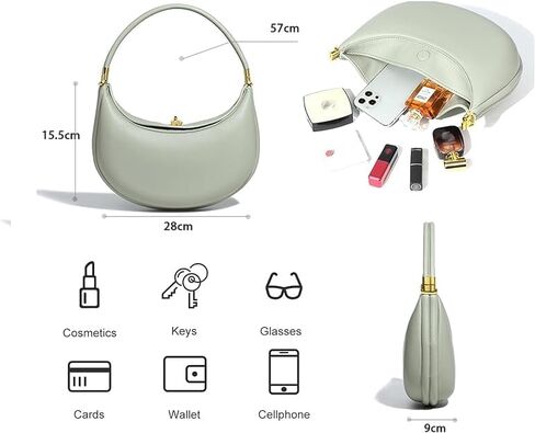 PU Leather Crescent Bag Crossbody Purses for Women Luna Bag 4 In 1 Cute Shoulder Bag Half Moon Bag Hobo Clutch Purse in Kuwait