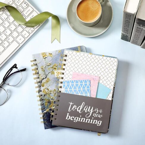 2025 Planner - Weekly & Monthly Planner 2025, Jan. 2025 to Dec. 2025, 6.4" x 8.5", Calendar 2025 Planner with Sturdy Metal Ring, Elastic Closure, 12 Monthly Tabs, Back Pocket in Saudi Arabia